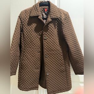 Vintage Gallery Women's Quilted Trench Coat Brown Size M